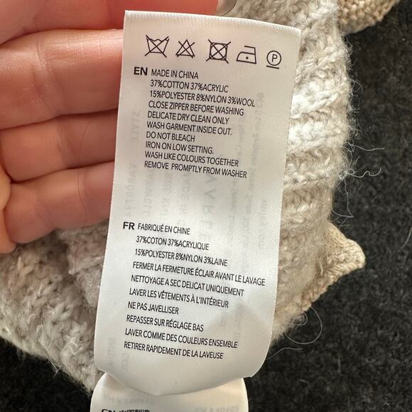 Varley Darwell True Knit Mirage Oversized Grown-On Neck Sweater,Size XL,Like New - Picture 10 of 10